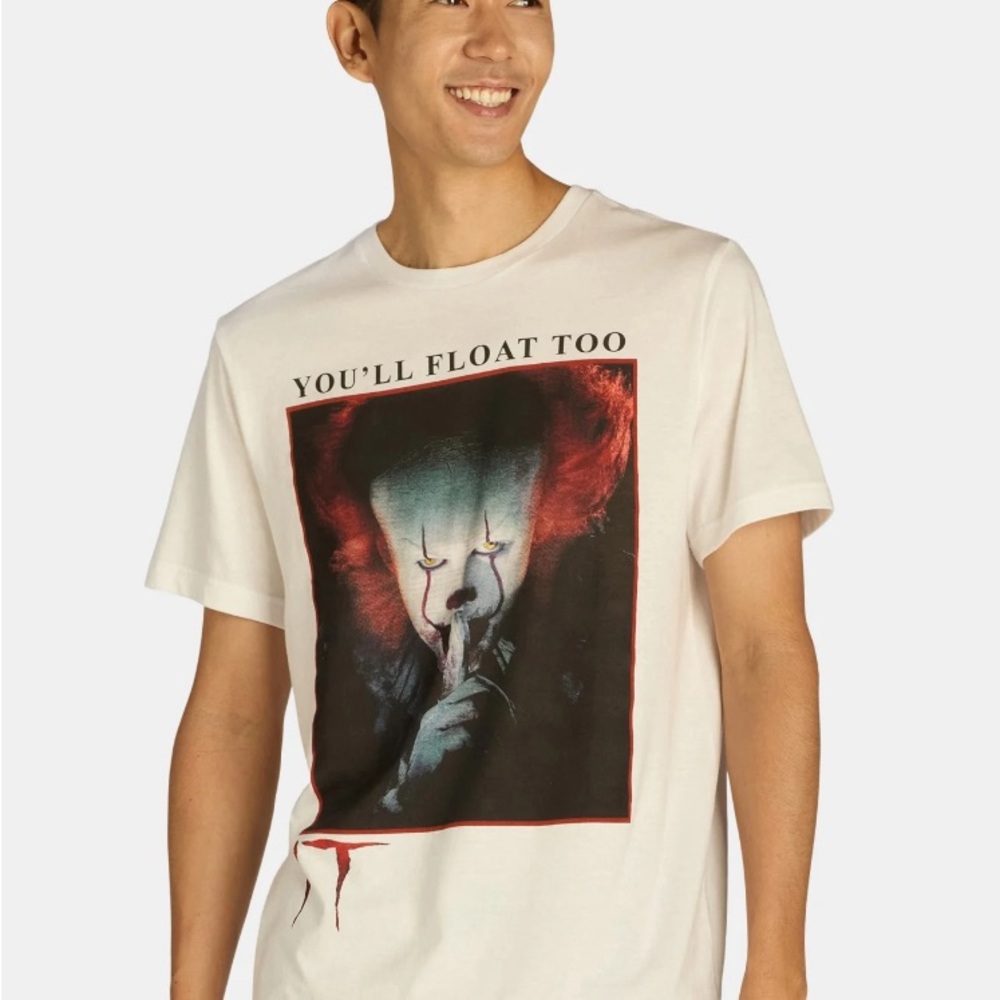 Men’s IT Clown “You’ll Float Too” Short Sleeve Tee Size Large